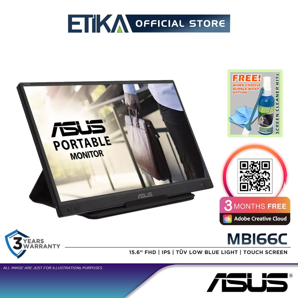 ASUS ZenScreen MB166C 15.6" IPS FHD USBC Portable Monitor, Anti