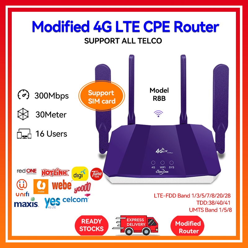 【no hotspot restrictions】 4G LTE Wifi Router 300Mbps Modem Router，can ...