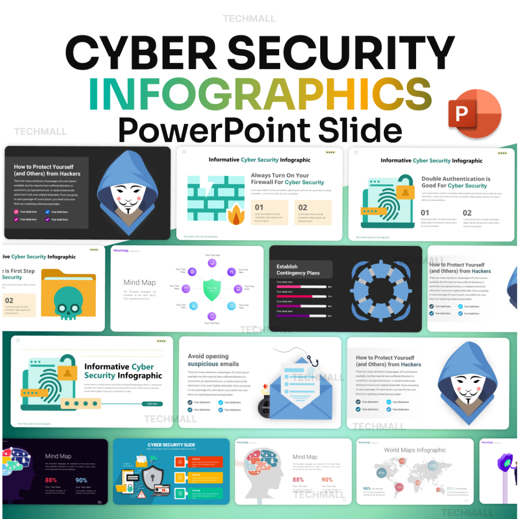 Cyber Security Infographics PowerPoint Presentation Template | Easy ...