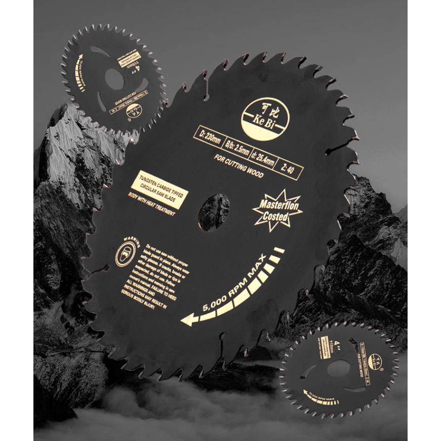 TCT BLADE KEBI BLACK TEFLON COATING WOOD CUTTING SAW BLADE 4 inch 10