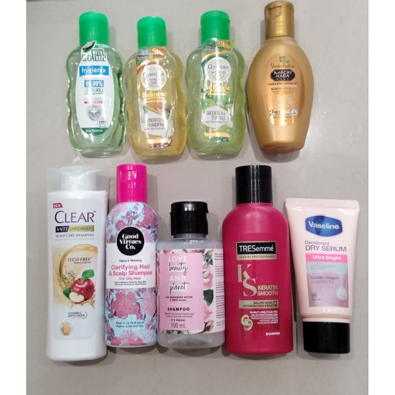 Travel Size Body Wash/ Shampoo/ Conditioner/ Cream /Lotion Shopee