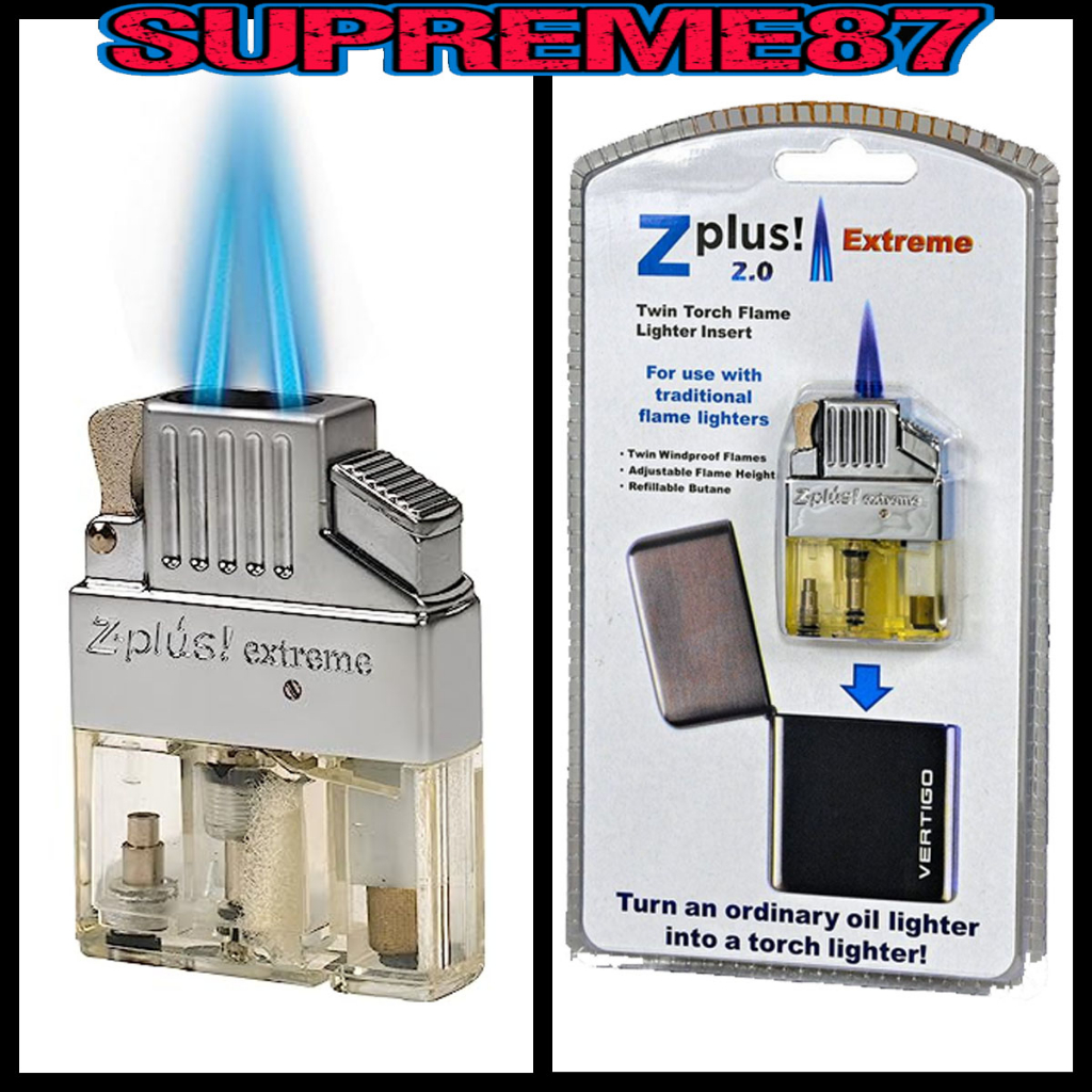 ZIPPO Butane Lighter Insert Single Double Torch Blue Flame Adjustable