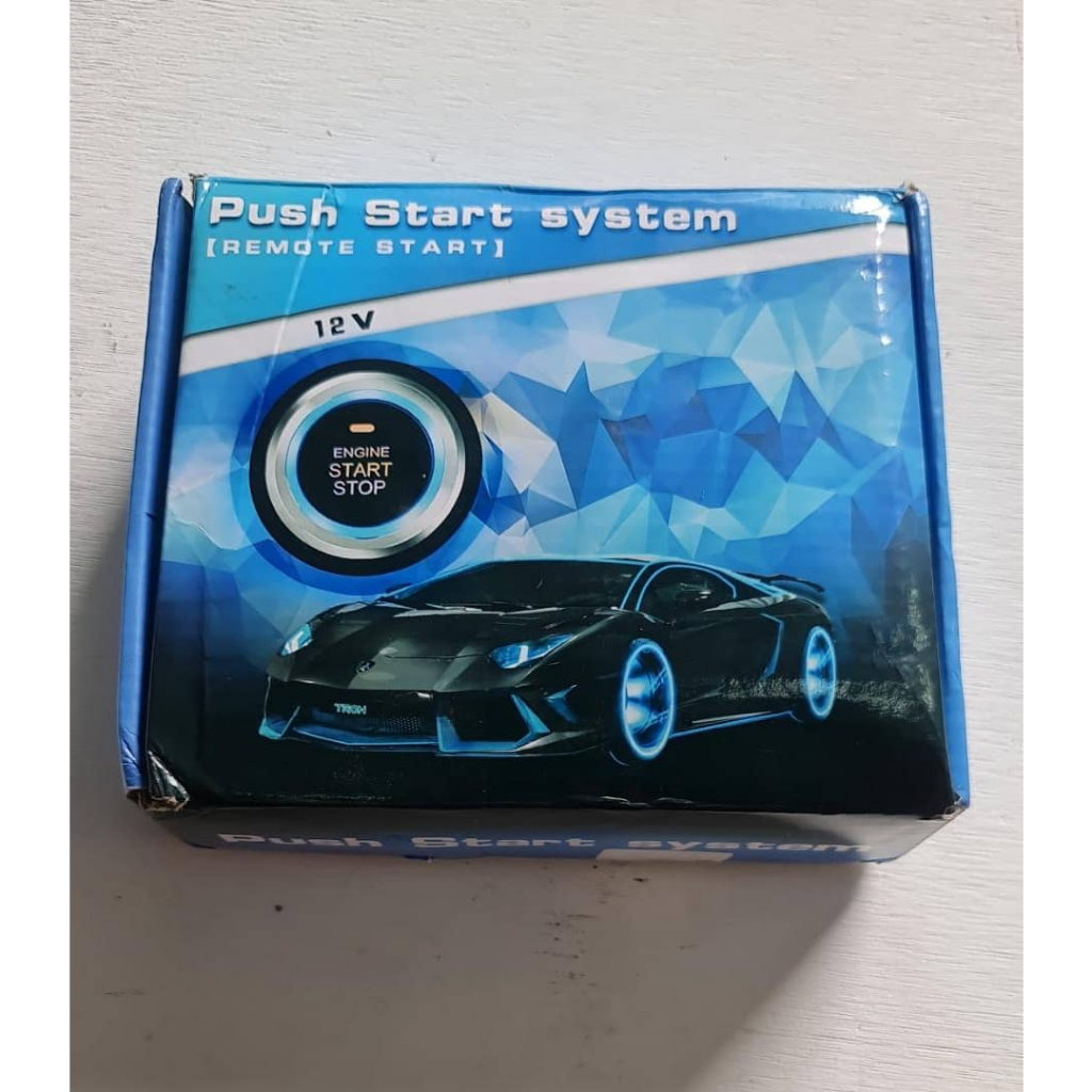 Car Push Start Button With Alarm System Box Dented Shopee Malaysia