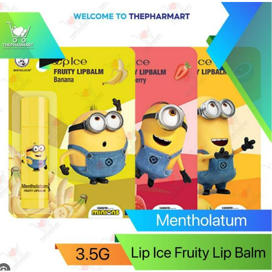 Mentholatum Line Friend Lip Ice Fruity Lip Balm SPF15 3.5g (EXP 04/