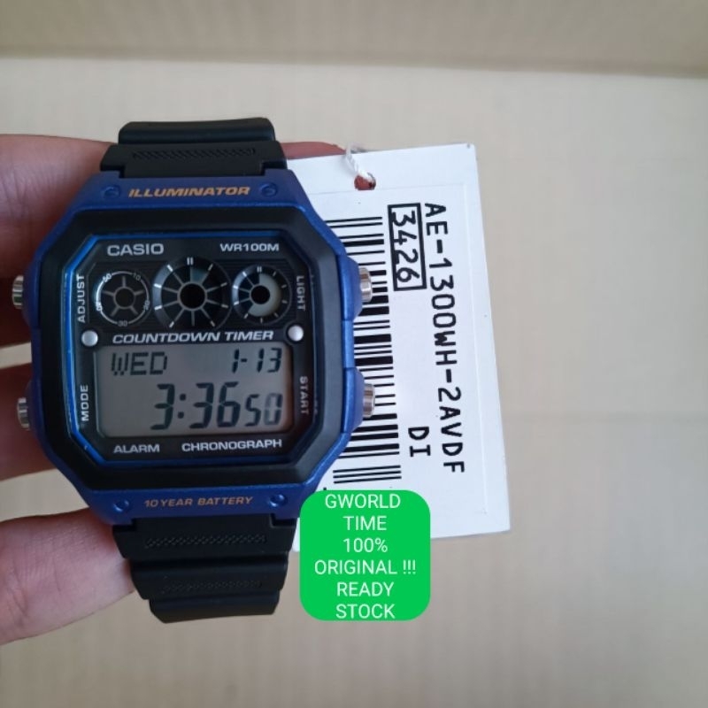 Gioventù di Casio serie illuminatore cronografo allarme AE-1300WH-2AV orologio