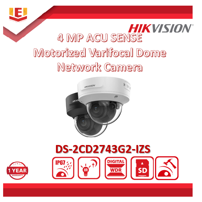 HIKVISION DS-2CD2743G2-IZS 4MP ACU Sense Motorized VARI - Focal Dome ...