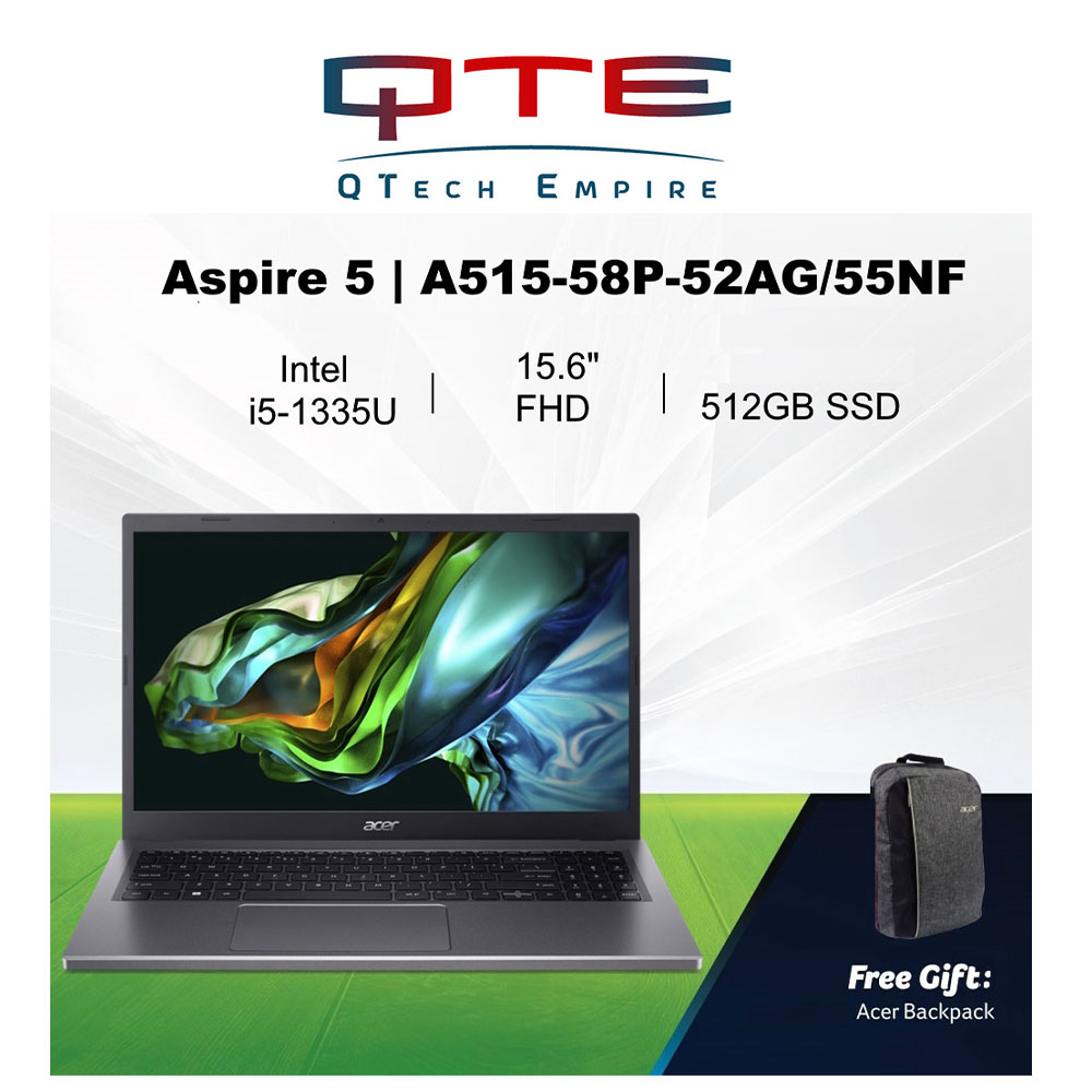 Acer Aspire 5 i5-1355U 13th Gen RAM 8GB 512SSD 15.6 Inches FHD Laptop ...