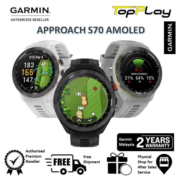 Garmin Approach S70 42mm 47mm Amoled Premium Gps Golf Smartwatch Touch Screen Shopee 3240