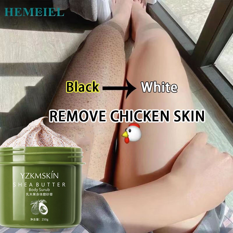 HEMEIEL Body Scrub Whitening/Exfoliating Scrub/Pimples Remover Effective/Bleaching Scrub磨砂膏 Anti