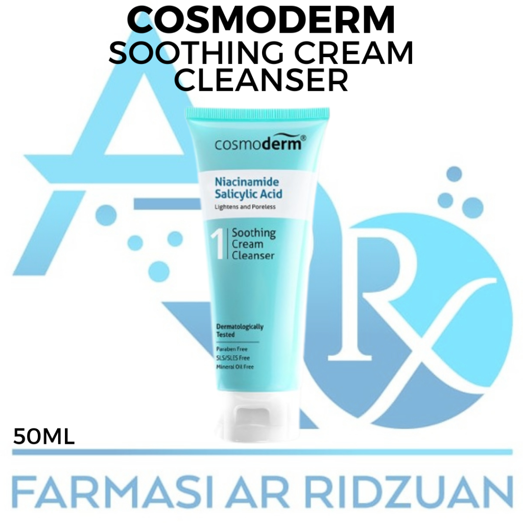Cosmoderm Niacinamide Salicylic Acid Soothing Cream Cleanser / Calming ...