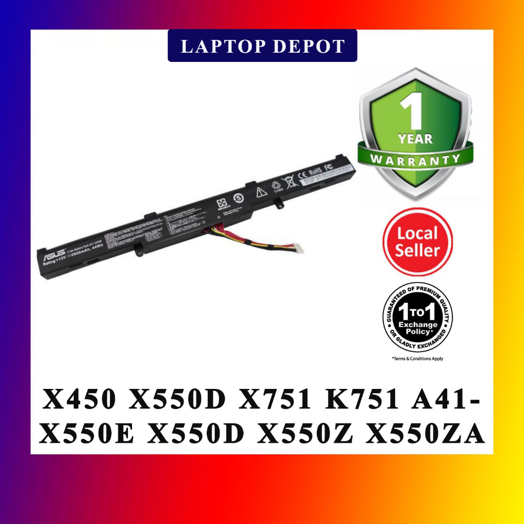 Laptop Asus Battery Part Number A41-X550E / Laptop Battery