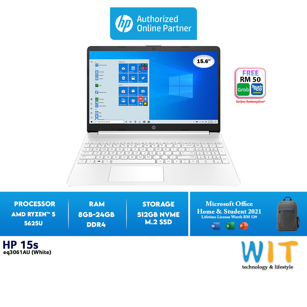 Hp 15s Eq3061au Eq3062au Eq3063au Amd Ryzen 5 5625u 8gb 32gb Ram 512gb Ssd 156 Fhd Ms 6493