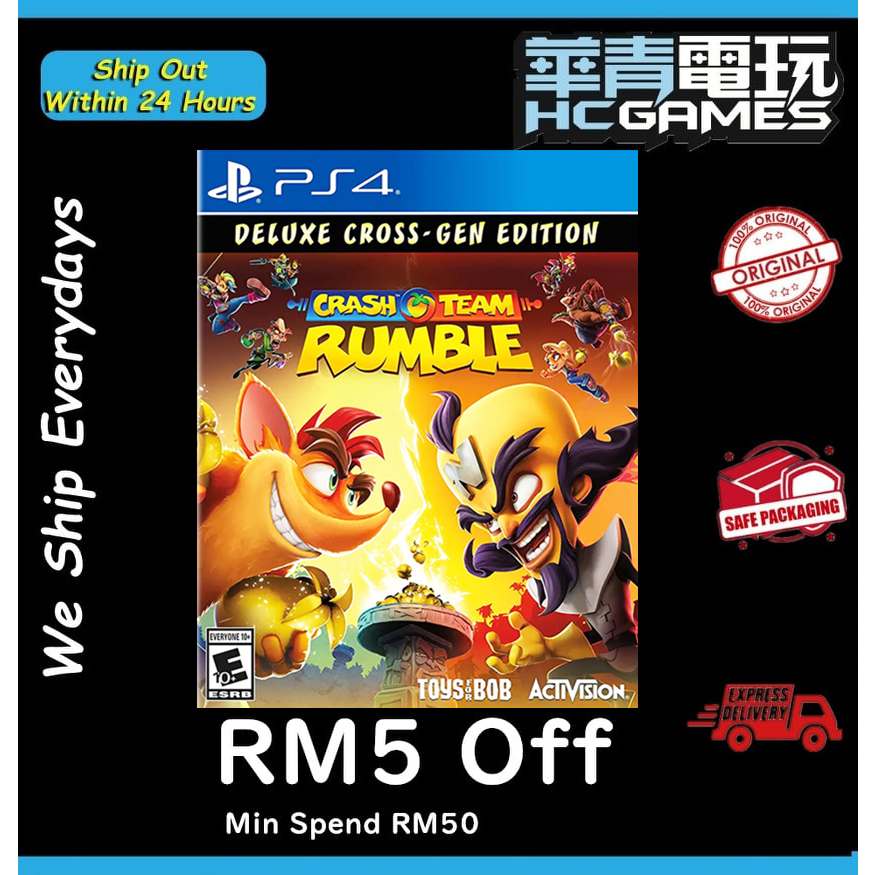 PS4 Crash Team Rumble Deluxe Edition (English-Disc-New Seal) | Shopee ...