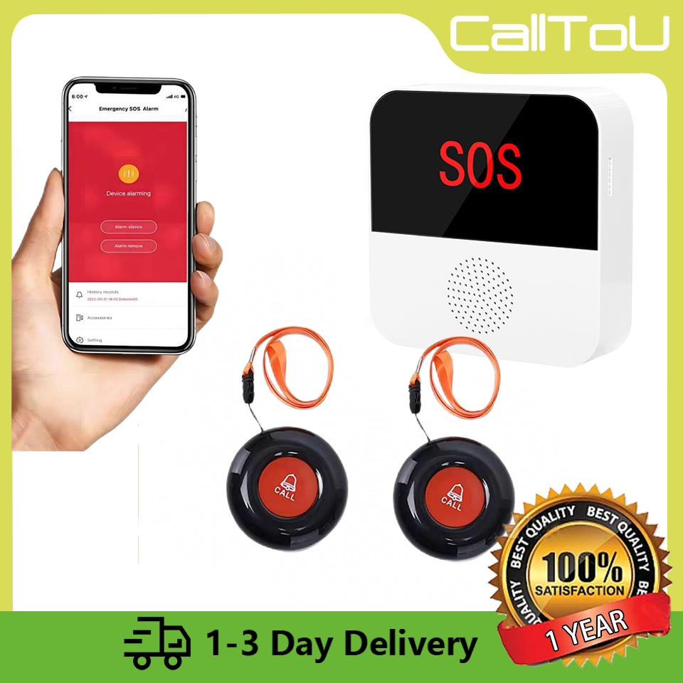 CallToU WiFi Smart Wireless Caregiver Pager Call SOS Nurse Calling ...