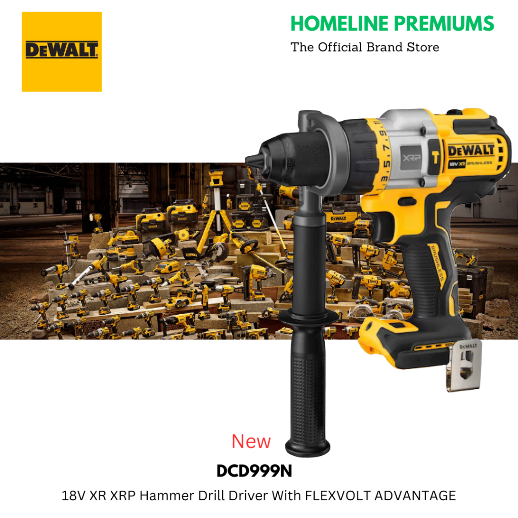 DEWALT DCD999N 18V / 20V MX* XR XRP Hammer Drill Driver With FLEXVOLT