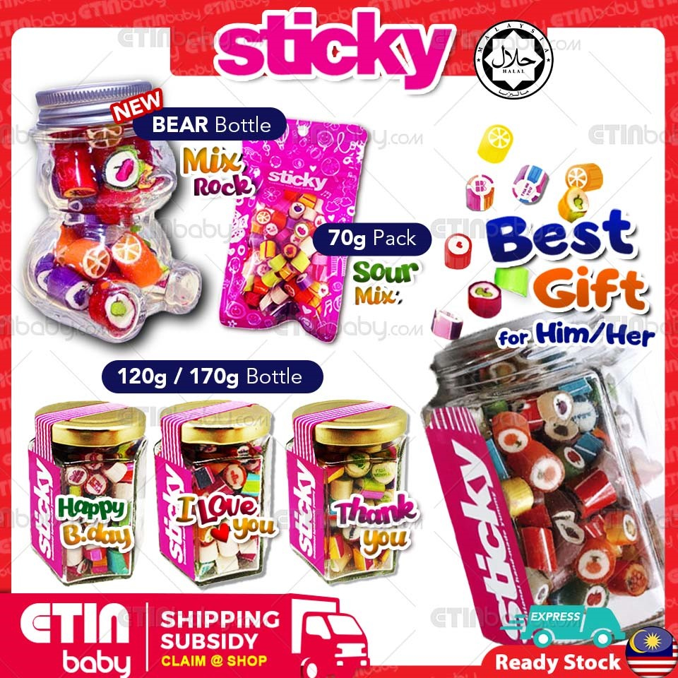 Sticky Candy Gula Gula Viral Halal Surprise T Thank You Happy Birthday I Love You Sweet 3531