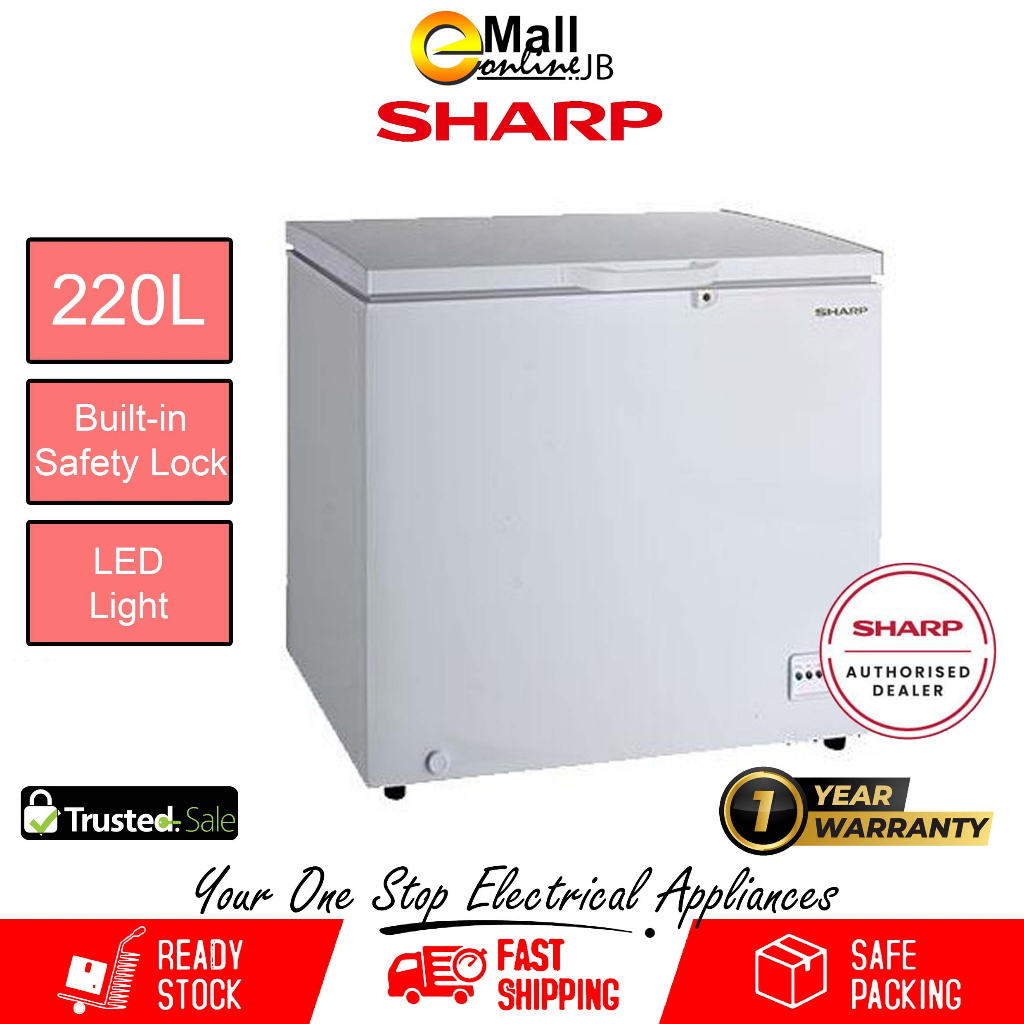 Sharp 220L Chest Freezer SJC218 | Peti Sejuk Beku | Shopee Malaysia