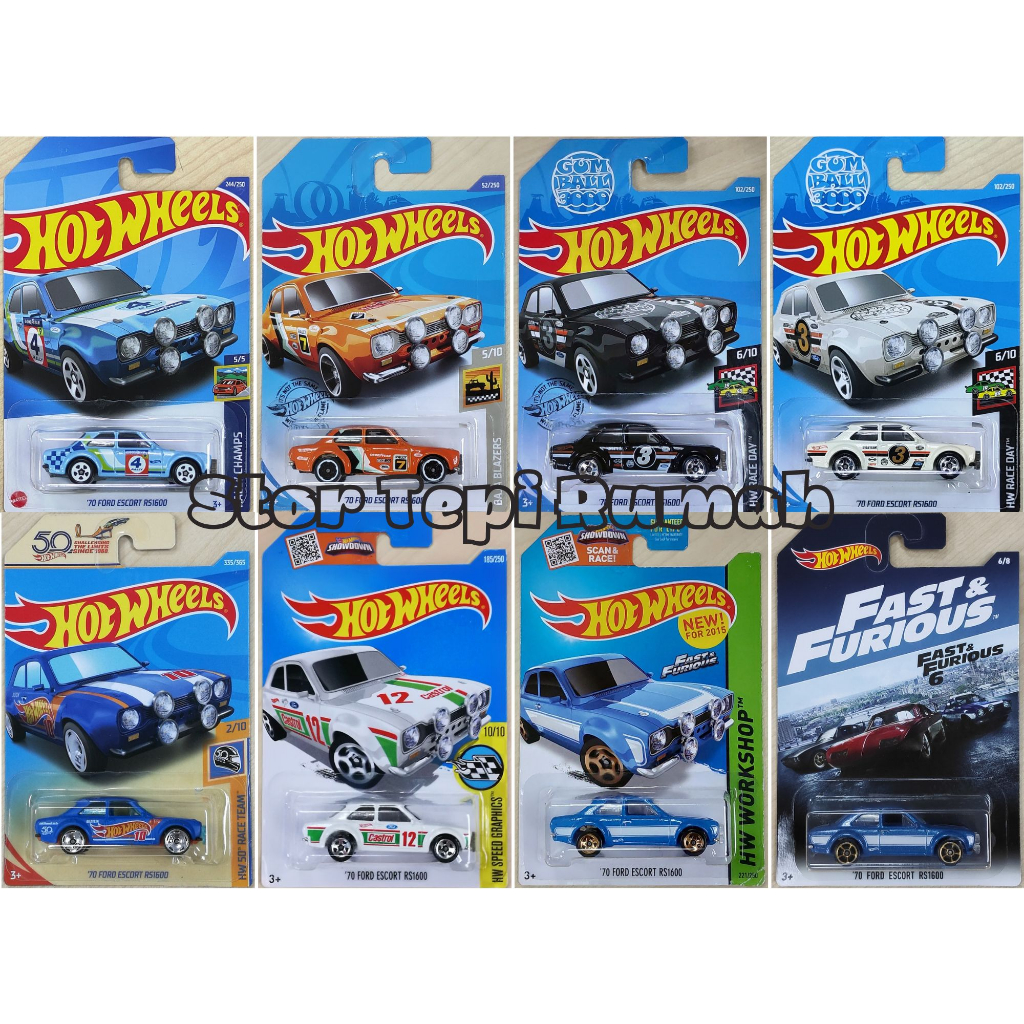 Hot Wheels 70 Ford Escort Rs1600 1970 Speed Graphics Race Day Fast And Furious Castrol Gum Ball 7780