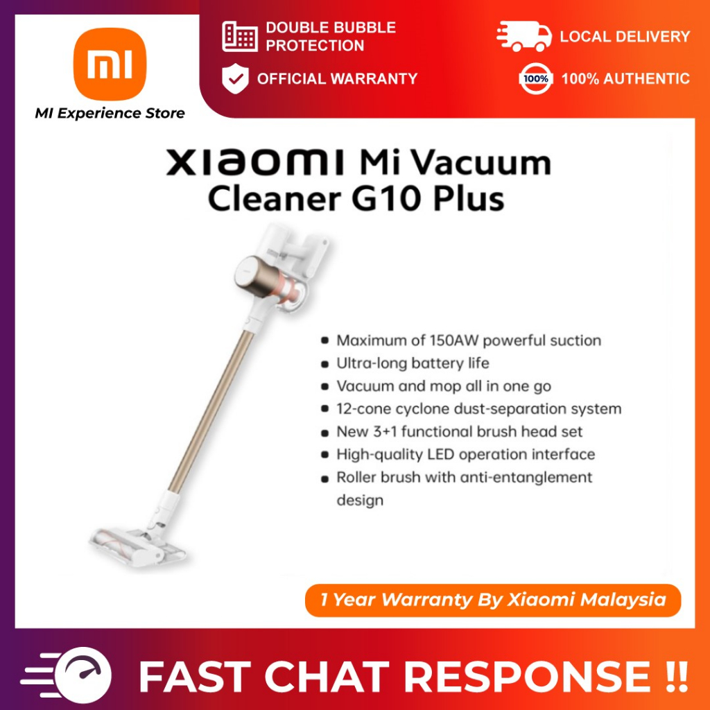 Xiaomi Mi Vacuum Cleaner G10 Plus, Cordless Handheld 2-in-1 Vacuum & Mop  Cleaner