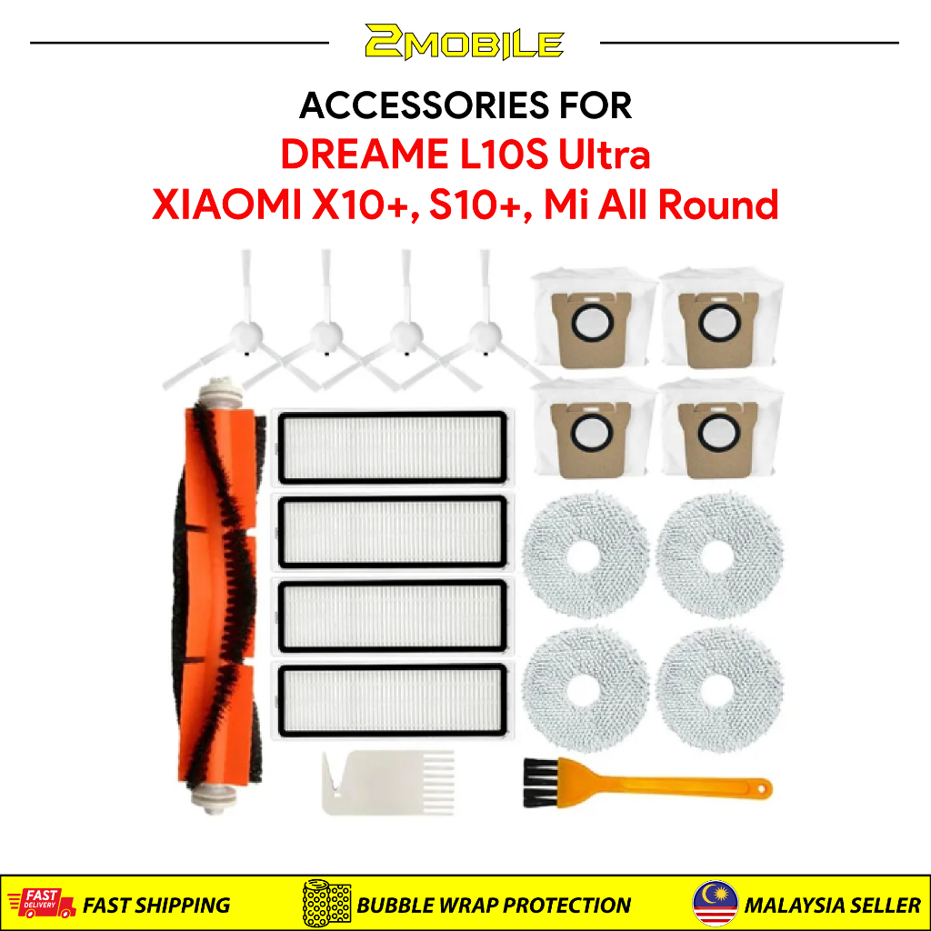 𝑭𝒖𝒍𝒍 𝑨𝒄𝒄𝒆𝒔𝒔𝒐𝒓𝒊𝒆𝒔 for Xiaomi Robot X10+ / S10+/S10 [Dust Bag I Mop Cloth ...
