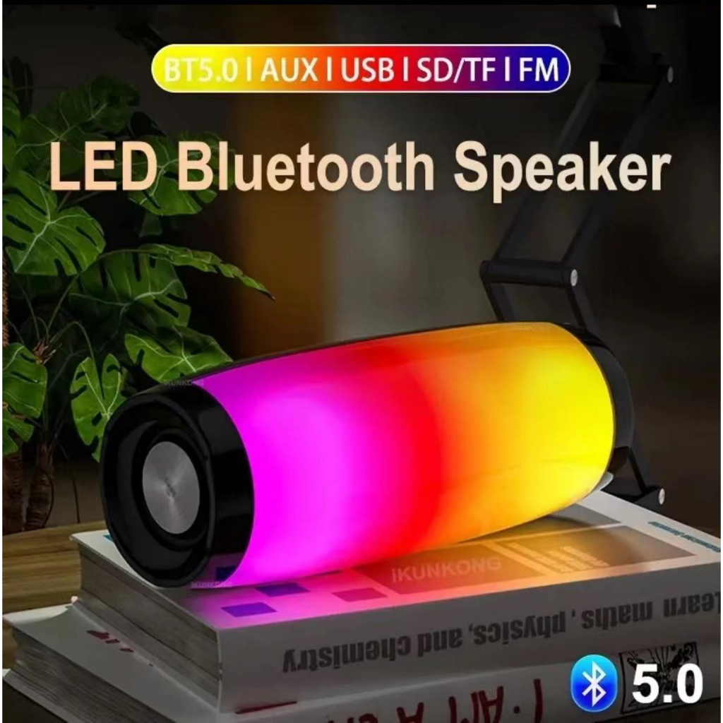 Extra Bass Bluetooth Speaker Portable LED RGB Light Wireless Speaker ...