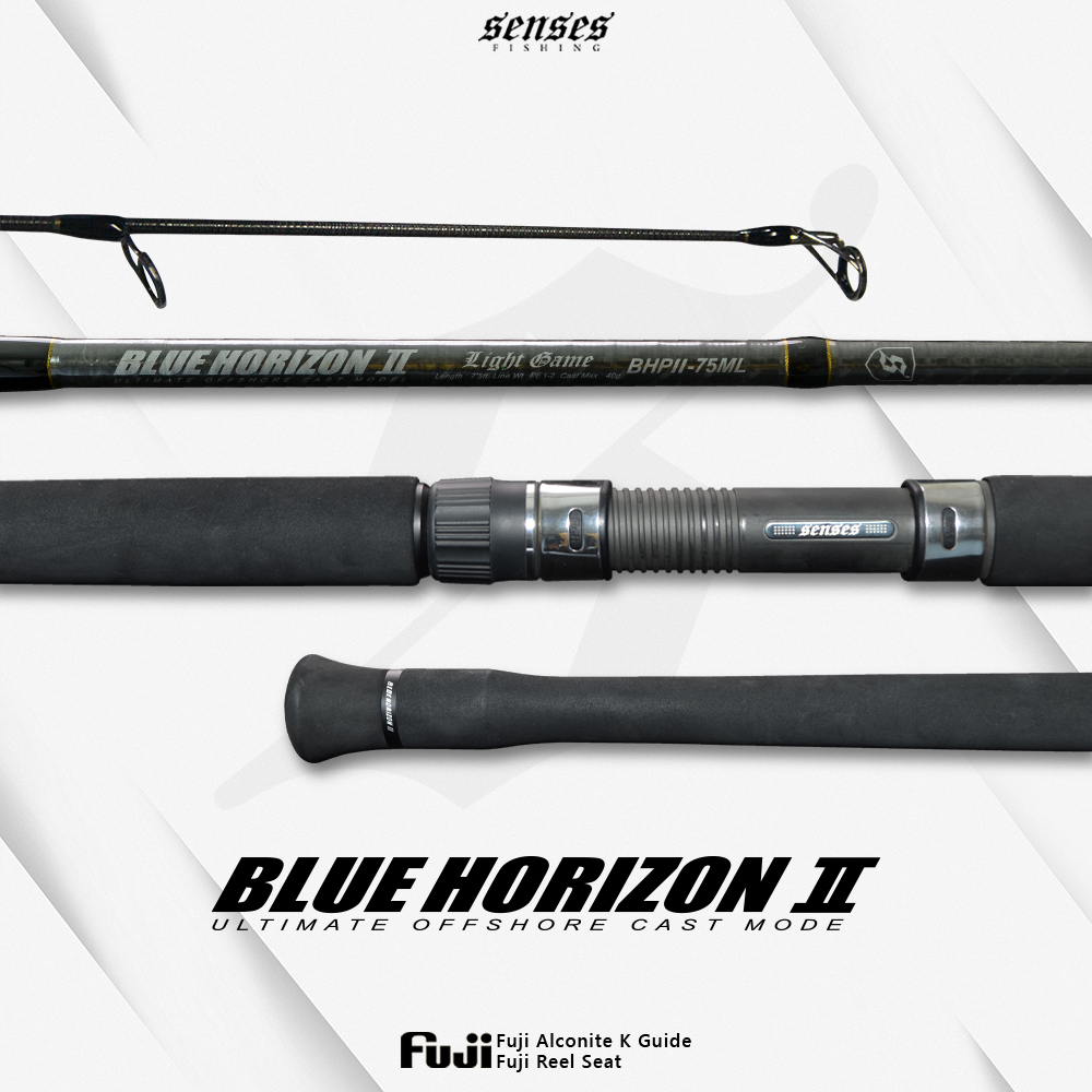 Senses Fishing Spinning Cast Blue Horizon II Rod Fuji Alconite K Guide Fuji  DPS reel seat