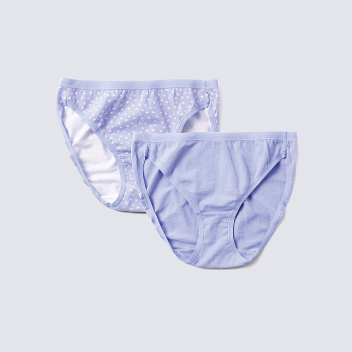Oxwhite Women Comfy Bikini Panties Pattern (2 Pcs) Size S to 3XL