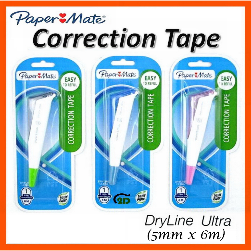 Papermate Dryline Ultra Correction Tape (5mm x 6m) Shopee Malaysia