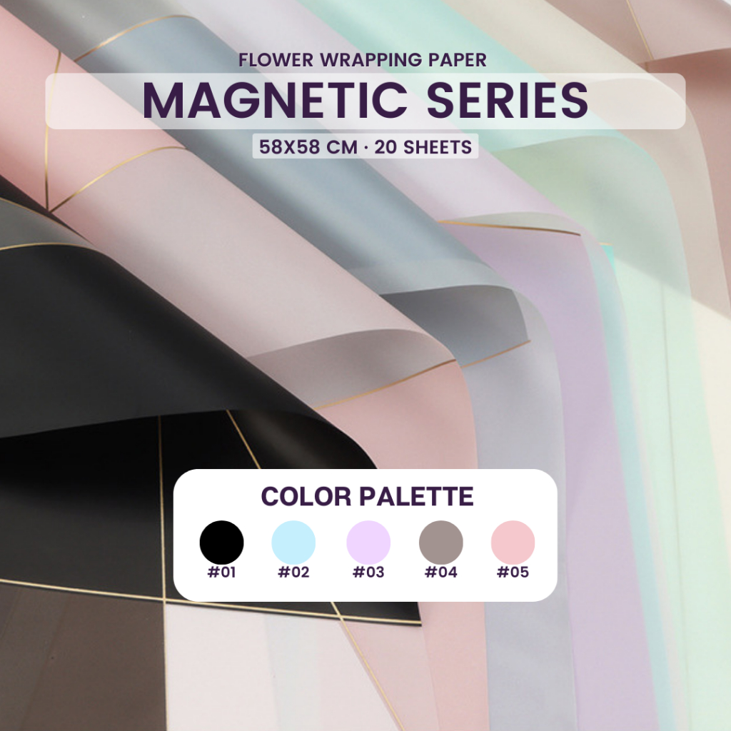 [20Sheets] 58x58cm · Magnetic Series Flower Wrapping Paper Bouquet ...