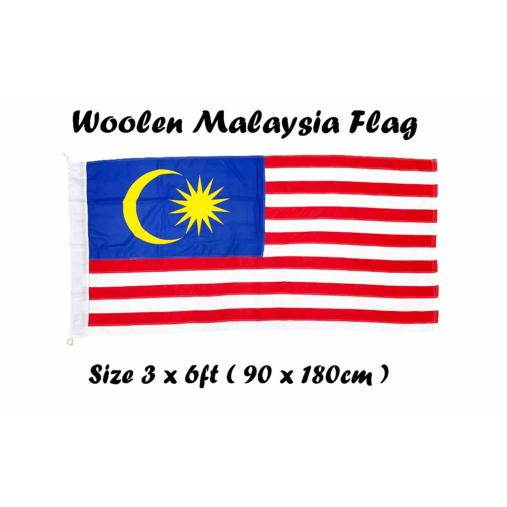 Malaysia Flag 3x6ft (Woolen), Bendera Malaysia 3x6ft, Woolen #Bendera ...