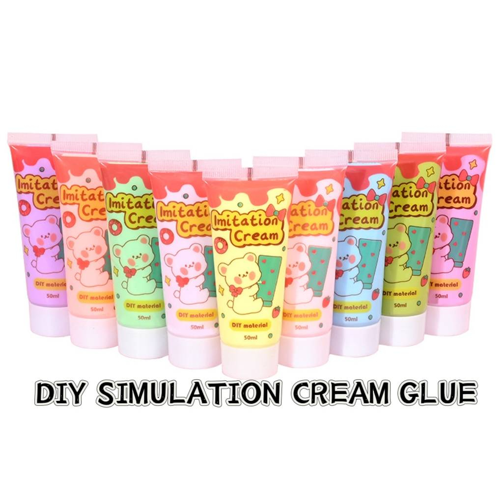 50g/50ml cream glue guka set goo card 仿真奶油胶 diy 奶油胶咕卡 奶油胶发夹手机壳配件 奶油胶古卡 ...