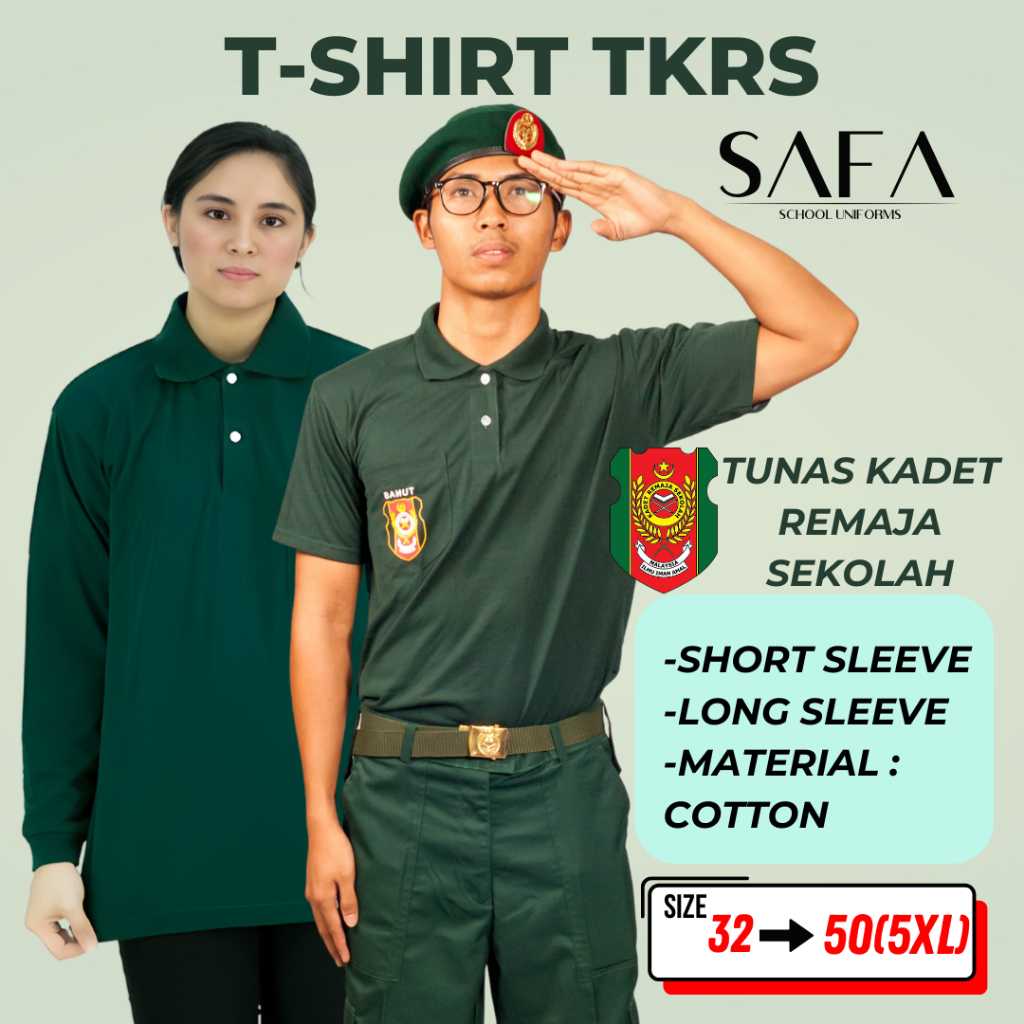 Tshirt Tunas Kadet Remaja Sekolah Tkrs School Uniform Kokurikulum