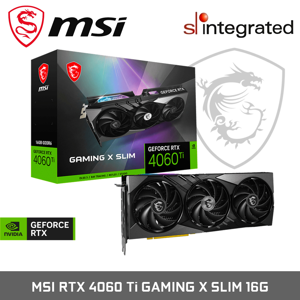 MSI GeForce RTX 4060 Ti GAMING X SLIM 16GB GDDR6 | Shopee Malaysia