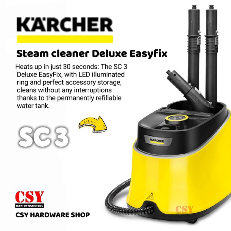 Karcher Steam Cleaner SC 3 Deluxe Easyfix Shopee Malaysia