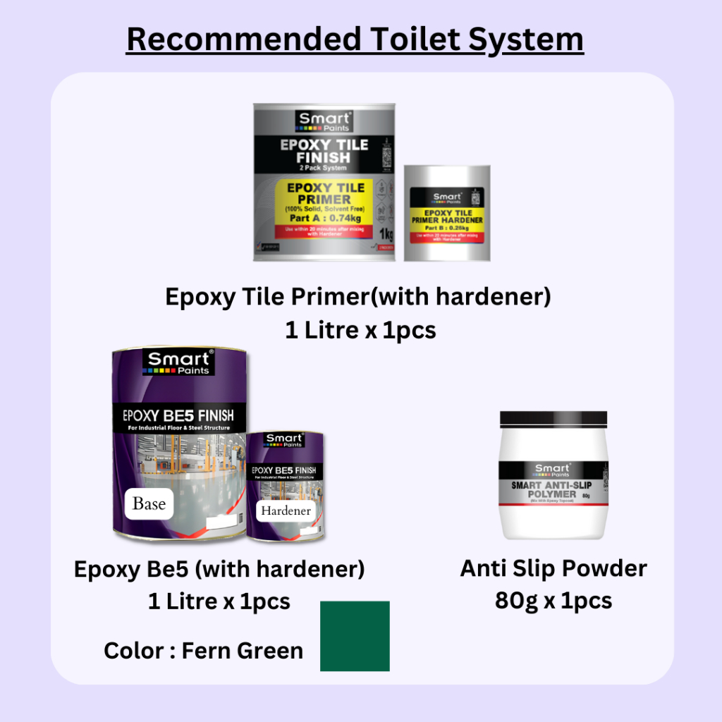 1L Epoxy Waterproof Antislip Set For Tile Toilet Bathroom Epoxy