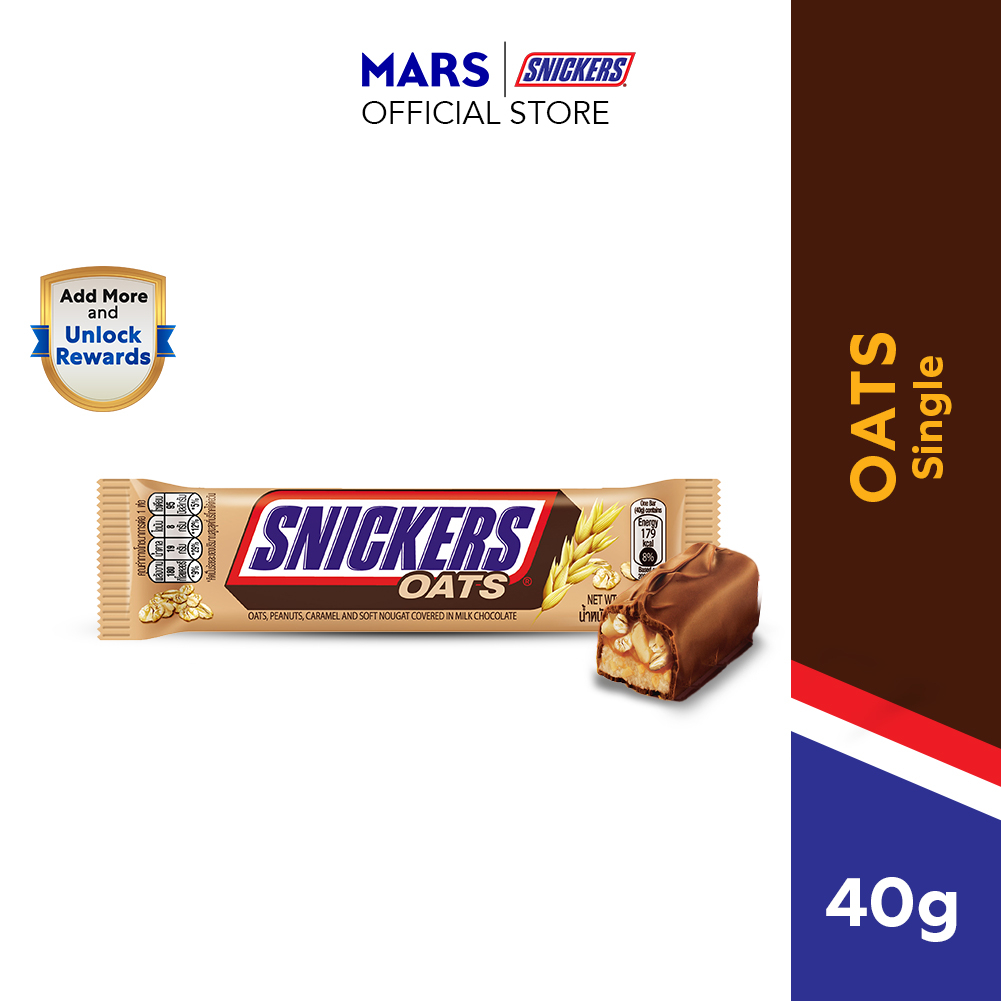 Snickers Oat Peanut Bar Single 40g Chocolate / Recharge / Snacks