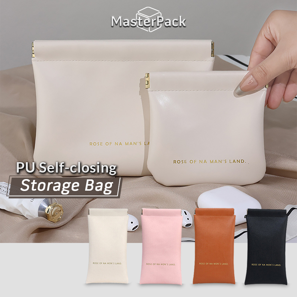 PU Self-closing Storage Bag Cosmetic Lipstick Bag Phone Electronic ...
