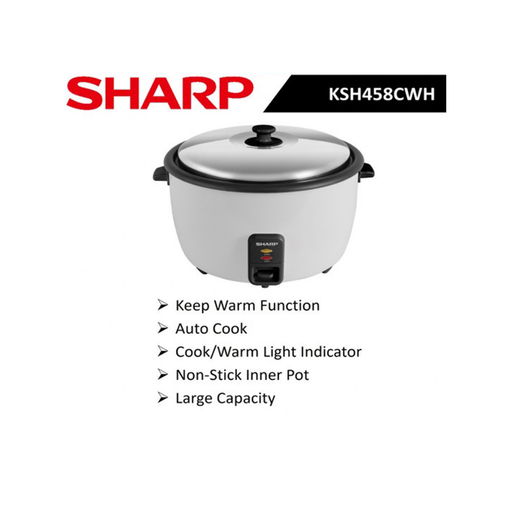 Sharp Commercial Rice Cooker (4.5L) KSH458CWH | Shopee Malaysia