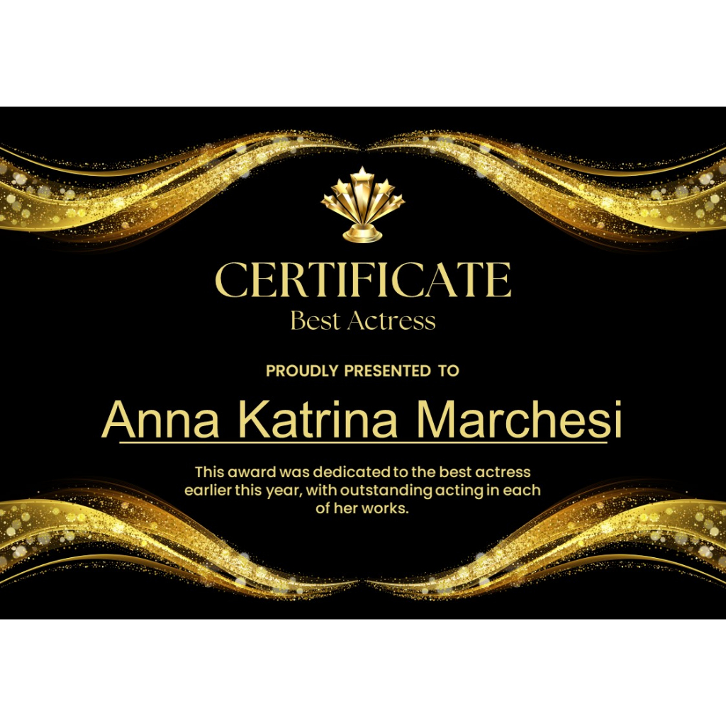 CERTIFICATE / SIJIL TEMPLATE LANDSCAPE EDITABLE Black and Gold Modern