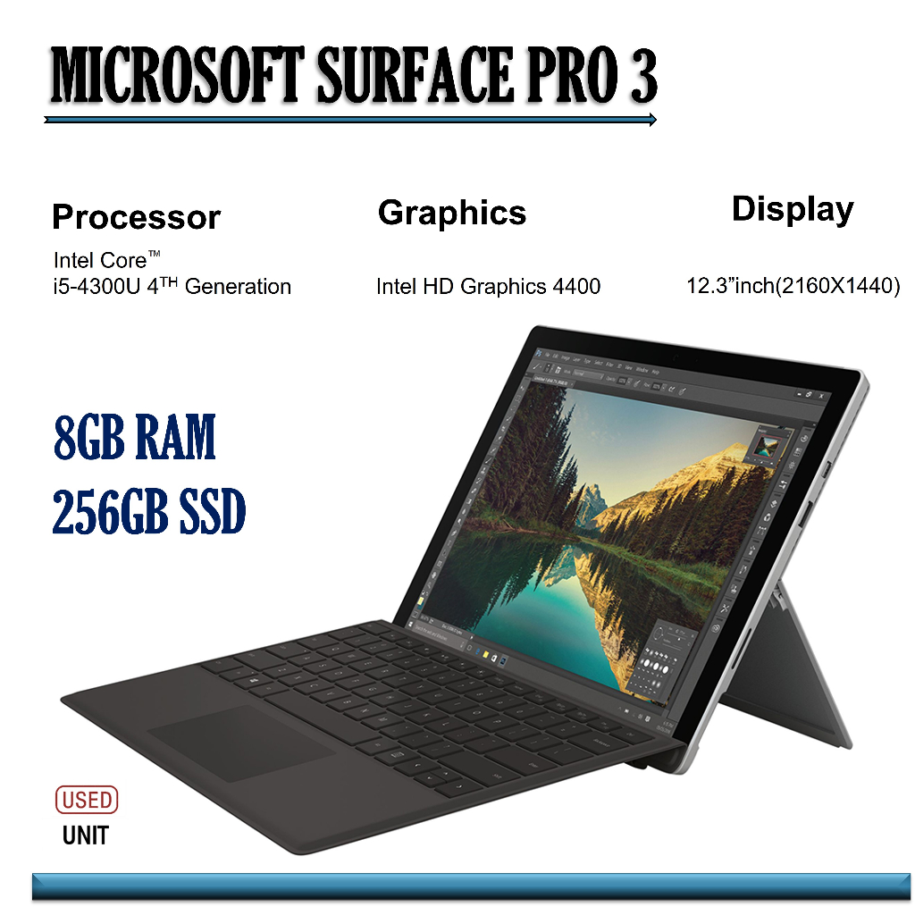 Microsoft Surface Pro 3,4,5,6 Core i5 / i7 - ORIGINAL KEYBOARD+ ...