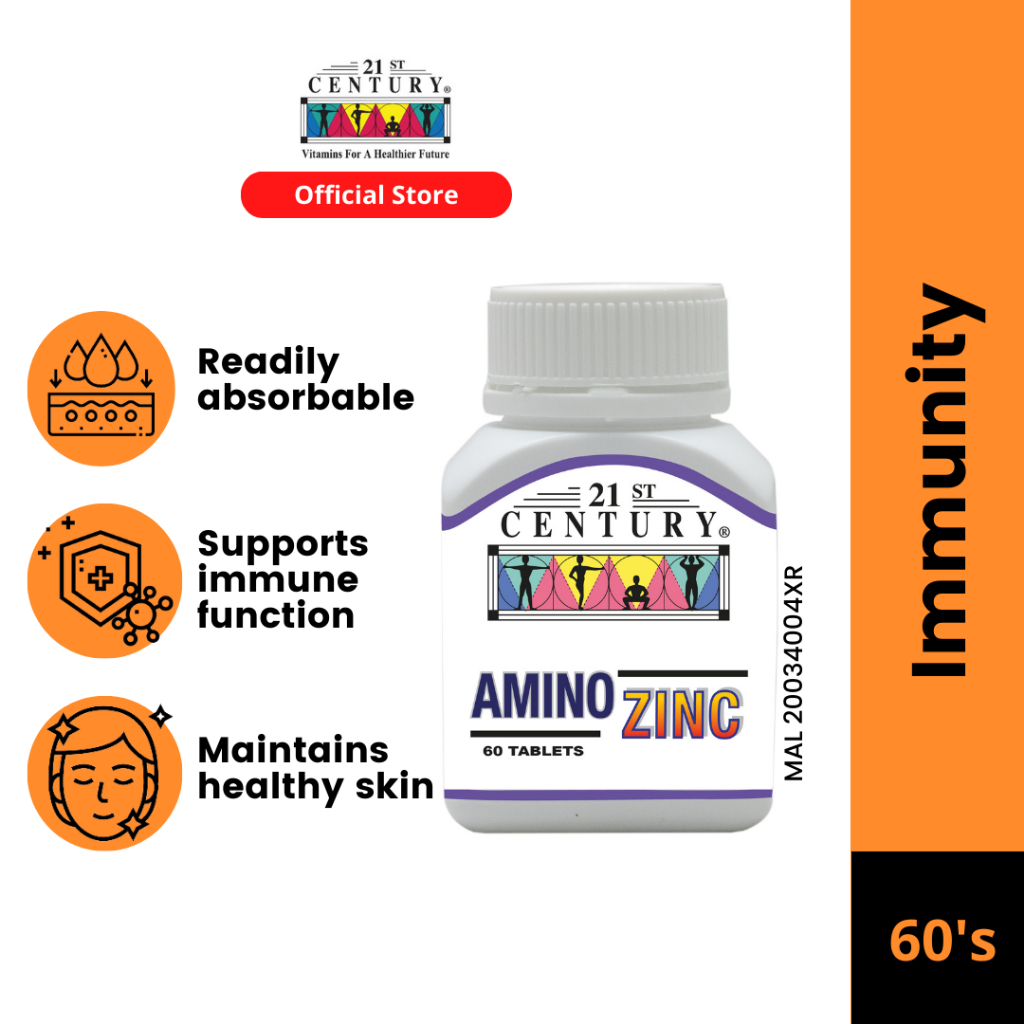 21st Century Amino Zinc Tablet 60's Shopee Malaysia