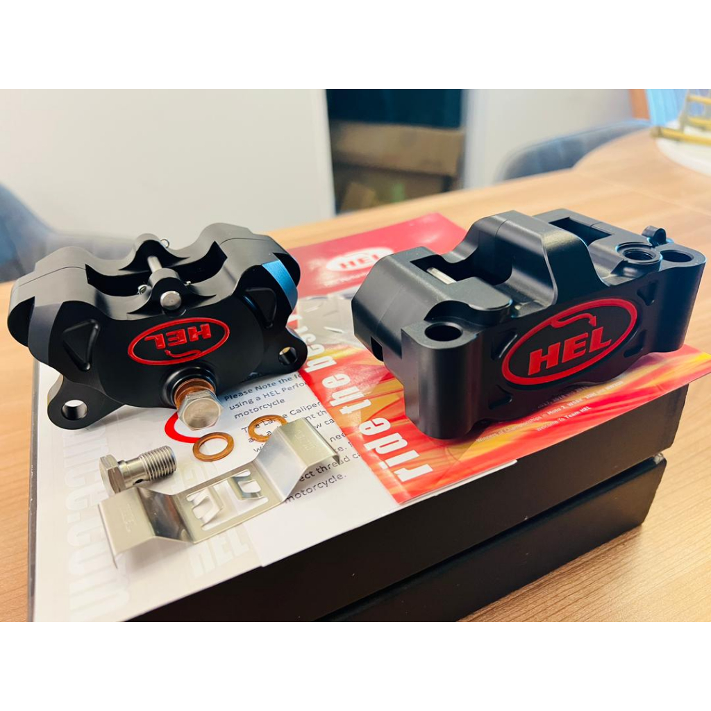 Original HEL UK Brake Caliper Black Red Logo 2Pot 4Pot 100MM Y15 Y15 ...