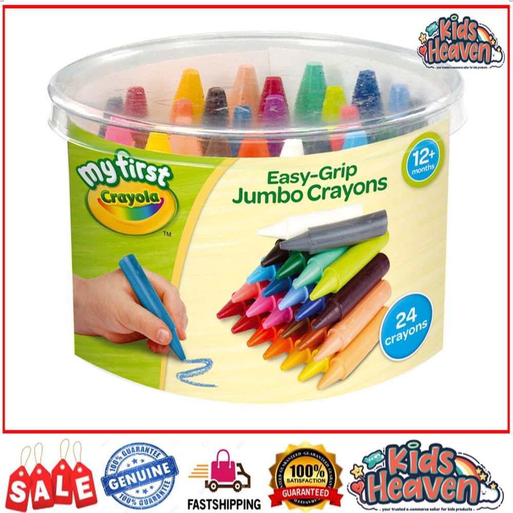 Crayola 24ct Easy Grip Jumbo Crayons (100.0 Original) Shopee Malaysia