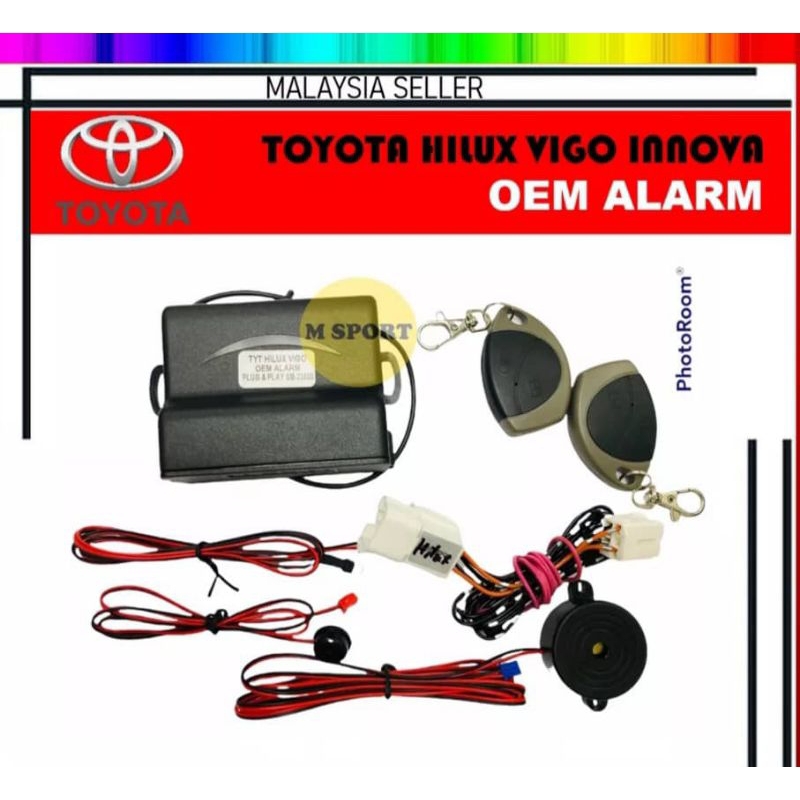 TOYOTA HILUX VIGO INNOVA 2005-2015 OEM PLUG & PLAY ALARM SYSTEM ...