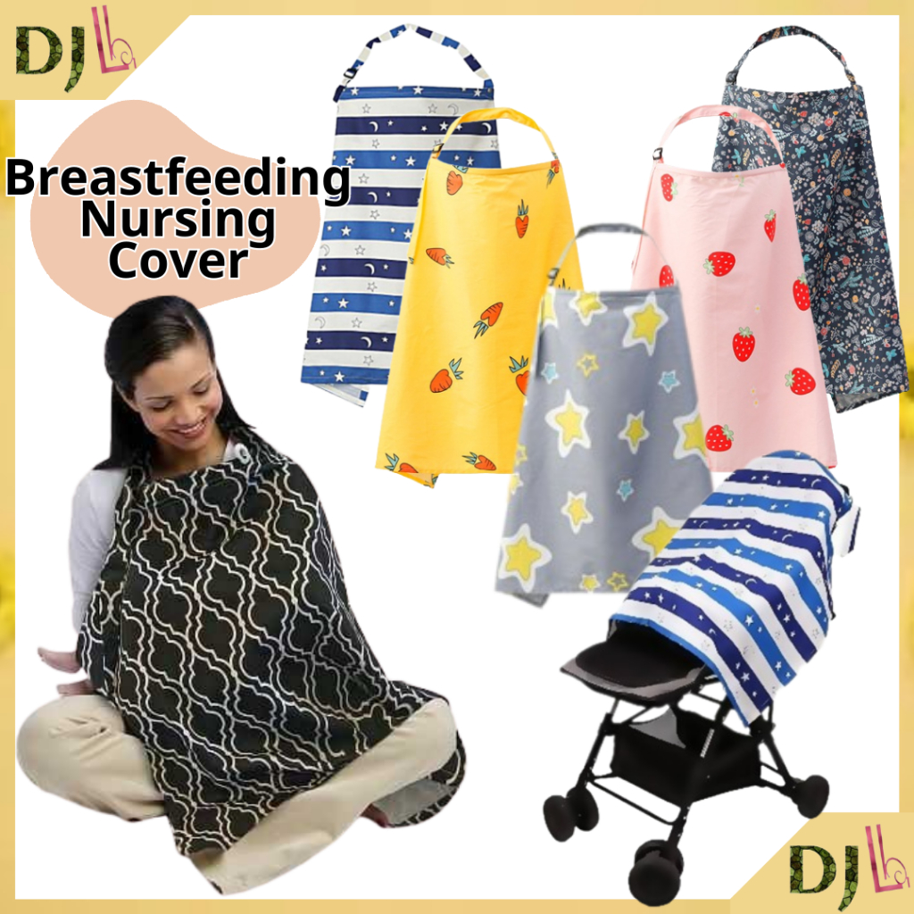 Breastfeeding Nursing Cover Stroller Blanket Cotton Apron Shawl Kain