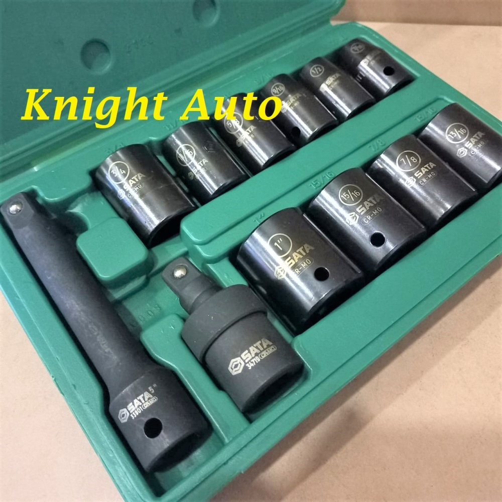 Sata 09008 1/2″ Drive 6 Point SAE Impact Socket Set | Shopee Malaysia