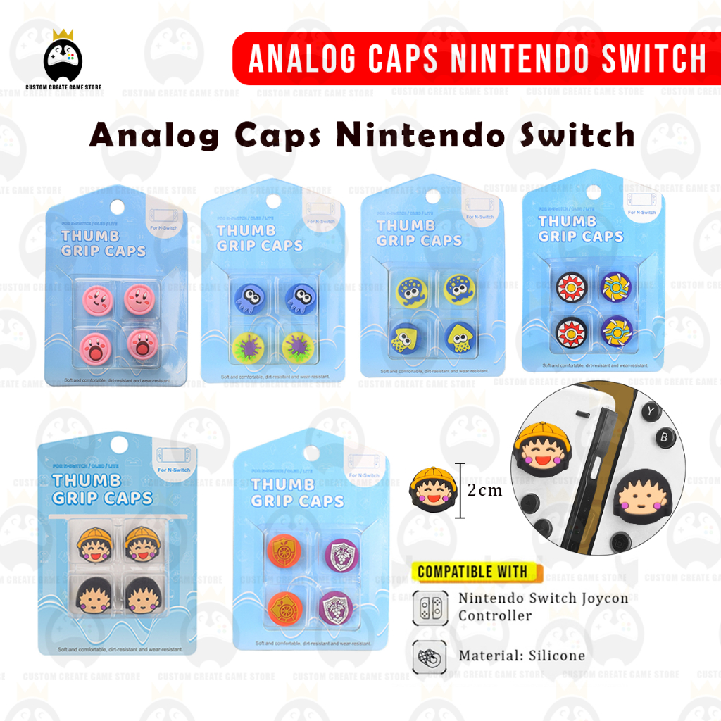 Nintendo Switch Joycon Analog Cap Thumb Grip [readystock] for Nintendo ...