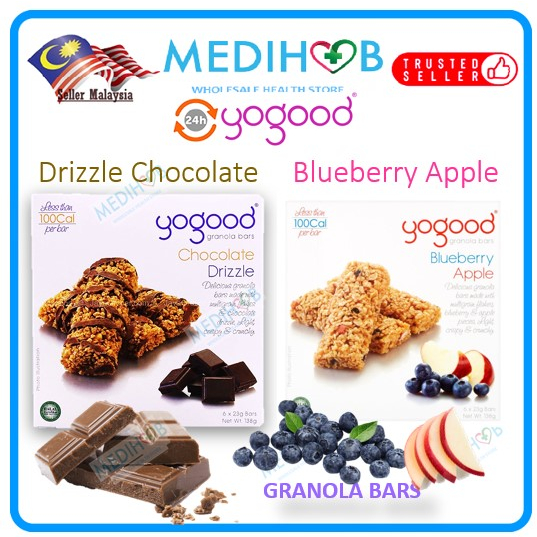 YOGOOD Granola Bars Chocolate Drizzle / Blueberry Apple (138g) (Exp 04