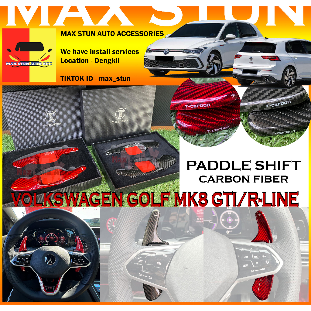 VW VOLKSWAGEN GOLF MK8 GTI R RLINE PADDLE SHIFT STEERING COVER T