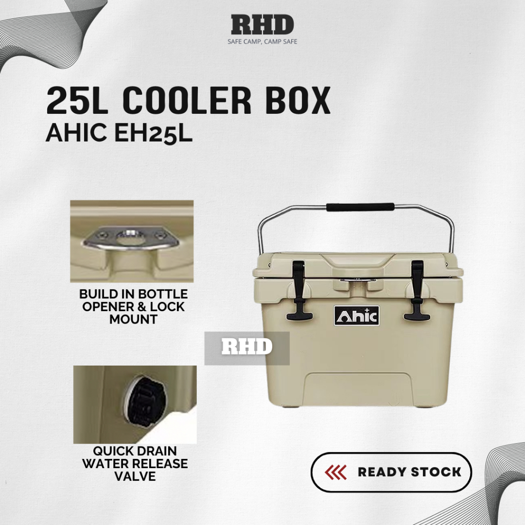 AHIC Camping Cooler Box 25 Liter (EH25) Rotomolded Heavy duty Outdoor